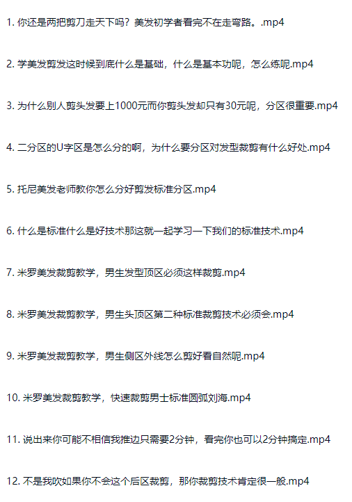 图片[2]-剪发理发从入门到精通 真实案例教程视频理发师进阶课程-斑驳蓝