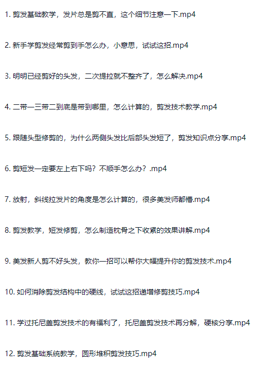 图片[15]-剪发理发从入门到精通 真实案例教程视频理发师进阶课程-斑驳蓝
