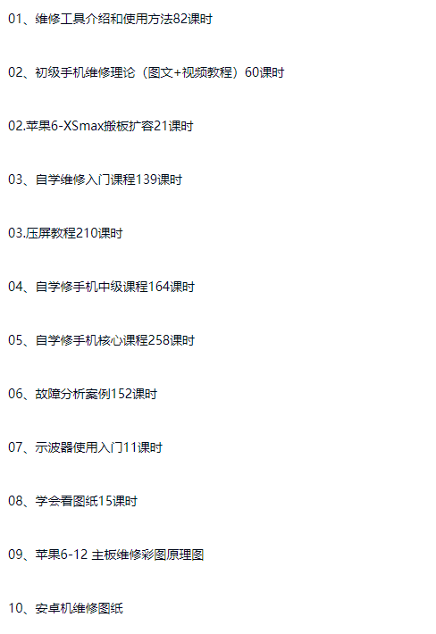 图片[1]-手机维修入门到精通视频教程实战案例多种故障维修-斑驳蓝